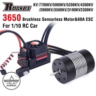 3650 Waterproof Brushless Sensorless Motor 2300KV 3100KV 3500KV 4300KV 5900KV 5200KV 7700KV for 1/10