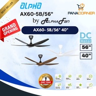 ALPHA FAN AX60 /AX70 /AX80 DC Motor Remote Control 8+8 Speed Ceiling Fan 3B/5B 56" 40"