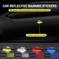 【NEW】Set of 8 reflective car door handle patches with 3D carbon fiber texture Car door bowl handle p