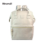 HIMAWARI กระเป๋าเป้สะพายหลัง ใส่โน้ตบุ๊ก 14 นิ้ว / Laptop – PU Leather Laptop Backpack with USB Port