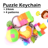 Portable Plastic Keychain as Pendant in style of Jingsaw Key Ring [3D Keychain puzzle] friendship