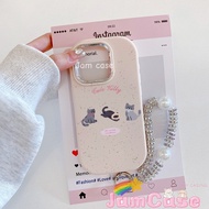 SAMSUNG Ink-spotted kitten case with chain Phone case suitable for SAMSUNG A02S A03 A05 A05S A12 A13