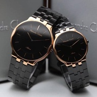 Alexandre Christie AC8616 Original Jam Tangan Couple Black Rose Gold