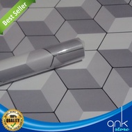 Wallpaper Motif 3D Cube 45cm X 10m 3D Cube White Gray Wallpaper Sticker 3D Cube Walls Sticker Wallpa