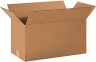 Aviditi 201010 Long Corrugated Cardboard Box 20" L x 10" W x 10" H, Kraft, for Shipping, Packing and Moving (Pack of 25)