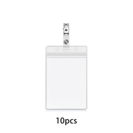 1/2/3/5 10 Pieces Waterproof Plastic Card Holder Badge Name Tag Case Sleeve Credit Cards Cardholder 