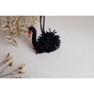 Swan Bag Charm - Hand Embroidery