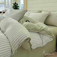 Side Double-Sided Fleece Dormitory Milk Simple Shell Three-Piece Set Quilt Cover Style Four-Piece Se