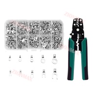 Set 320pcs Tang Crimp Skun Connector Kabel Terminal Multifungsi/Tang Krimping Press Skun Kabel Kombi