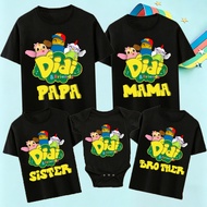 Didi&Friends Matching Family T-Shirts - Fashionable Cartoon Design for Parties