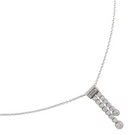 Tiffany & Co. Jazz 雙滴項鍊，Pt950 鉑金鑲嵌鑽石，約 4.7 克，女士 [二手]