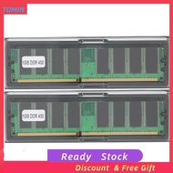 Tominihouse DDR Memory Module 2pcs 1GB 400MHz PC-3200 184pin Ram Computer