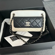 近新品 香奈兒/Chanel三拼色子母相機包菱格紋鏈條包