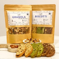 Granola And Biscotti mix 3 Flavors, healthy Snack combo Without Sugar 500g | Hodu - healthy Food World