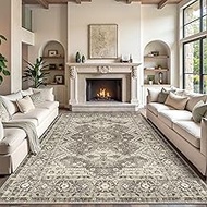 Rugland 8x10 Area Rugs - Stain Resistant Washable Rug, Anti Slip Backing Rugs for Living Room, Vinta