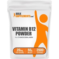 BulkSupplements.com Vitamin B12 Powder 50g (1.8 oz) - as Cyanocobalamin, Vitamin B Supplement, Vitam