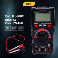 Deli Digital Multimeter Tester Electrical Multimeter Tester DC/AC Voltage Tester CAT III 600V