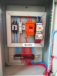 ตู้ควบคุมปั้มแบบป้องกันไฟตกไฟเกินขนาด1-3แรง220โวลท์(1-3HP220V)สามารถใช้ในงานสเป็คราชการได้(35*52*17Cm)
