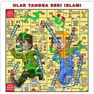 Islamic snake and ladder toy equipped with 2 cardboard dice