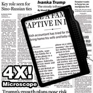 鯨品購 - 4倍充電閱讀放大鏡 閱讀燈 照明燈 適合中老年低視力人士閱讀 大尺寸高亮LED全頁放大鏡，輕巧矩形手持放大鏡