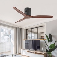 Nordic Minimalist Solid Wood Leaf Living Room Fan Lamp Modern Bedroom Study Dining Room 42 Inch 52 Inch Ceiling Fan Lamp