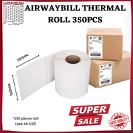 AIRWAYBILL THERMAL ROLL STICKER A6 SIZE 350PCS / 100MM X 150MM