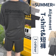 [T3] Ready Stock Alignment Heavy Suit Five-point Sleeve Cotton Shorts Couple Wear Couple Wear Boys G
