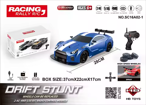 1:16 High Speed Racing Rc Car 4WD AE86 Spray Remote Control Drift Racing Cars Toys For Kids Gift