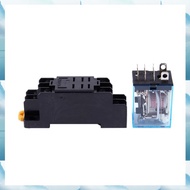 [W F S B] LY2NJ HH62P-L JQX-13F 220V AC Coil DPDT Power Relay 8 Pin w PTF08A Socket