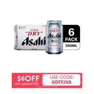 Asahi Super Dry Beer 350ML 6s Can