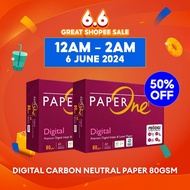 PaperOne™ Digital Premium Quality 85gsm / 80gsm Carbon Neutral Copy Paper A4 [2 Reams]