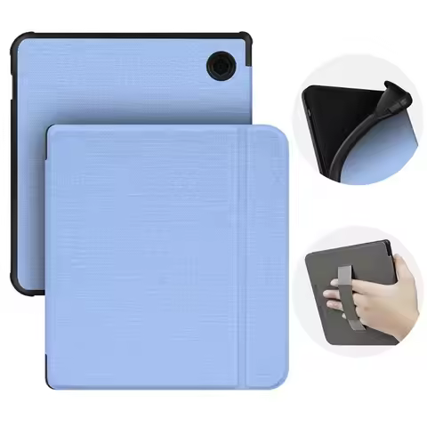 Hand Support N873 Smart Case Auto Wake/Sleep TPU Protective Shell Linen Texture Shockproof for Kobo 
