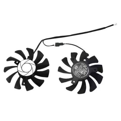 HA8010H12F-Z 75MM 2Pin GTX1050Ti GPU Cooler DUAL Fan for MSI Geforce GTX 1050Ti GTX-1050-Ti-4GT-OC(2