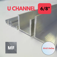 6/8 Aluminium U Channel Equal Channel Bar U Shape Bar Aluminium U Bar U Track (2ft3ft 4ft 5ft 6ft 7f