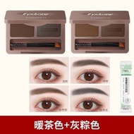 眉粉正品眉粉双色初学者不脱色防水不晕染持久女网红款一字眉眉粉Eyebrow powder genuine eyebrow powder two-color beginners do not decol