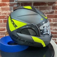 Shark Evo GT ENCKE MAT YELLOW Anthracite Black 180 Modular Flip Up Shark Helmets Shark Helmet Shark 
