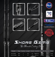 คันเบ็ดคาสติ้งเกมส์ O2+ New SHORE GAME สุดยอด เนื้อแบลงค์ Toray Carbon แบบสองท่อนต่อโคน รีลซีท Fuji