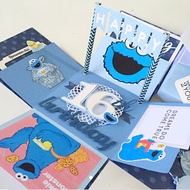 Cookie Monster explosion box card