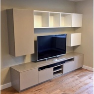 TV cabinet 10ft with open compartment