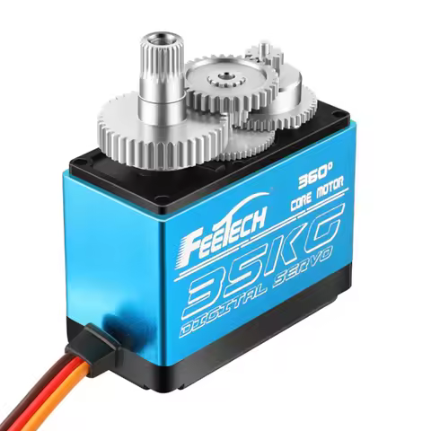 1Pcs FT6325M FT6335M Digital Servo 7.4V 25kg.cm /35kg.cm 360 Degree Magnetic Steel Gear RC Servo For