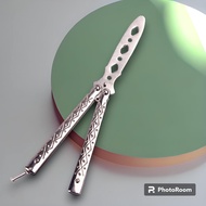 Hasnay Butterfly Knife Trainer - Foldable Martial Arts Practice Tool -Balisong Trainer- Unsharpened 