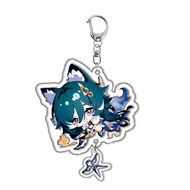 Bandai | Limited High Quality Cute Elysia Honkai Star Rail Acrylic Keychain Pendant Game Merchandise