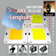 Led 60W 50W 30W 12V -14Vdc hpl chip Generasi Baru pju kobra 4640 lampu cob lampu tembak lampu sorot