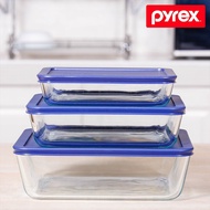 PYREX SIMPLY STORE RECTANGULAR GLASS STORAGE 6PCS / TUPPAWARE KACA PYREX