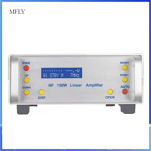 Transceivers Frequency Band Switch Gain 150W HF Power Amplifier 0.5-30Mhz Half Duplex for FM AM SSB 