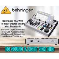 BEHRINGER FLOW8 8-Input Digital Mixer with Bluetooth Audio and App Control, 60mm Channel Faders(flow