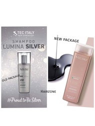 Tec italy LUMINA SILVER SHAMPOO 300ml new package เป็นแชมพูสำหรับสีผมโทนหม่นเทา เพื่อรักษาสีผมโทนหม่