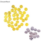 [DreamNest] 50pcs Pirate gold Coins fake gold Halloween Christmas decorations for home kids (th)