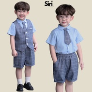 BERNIE T0825B06 boy's vest, birthday, wedding, tie for 1 to 6 years old