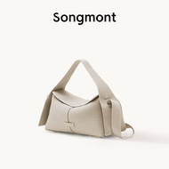 Songmont กระเป๋าผู้หญิงหลังคาแบบ Drippy ขนาดเล็กสะพายหนังเมล็ดพืชเต็ม